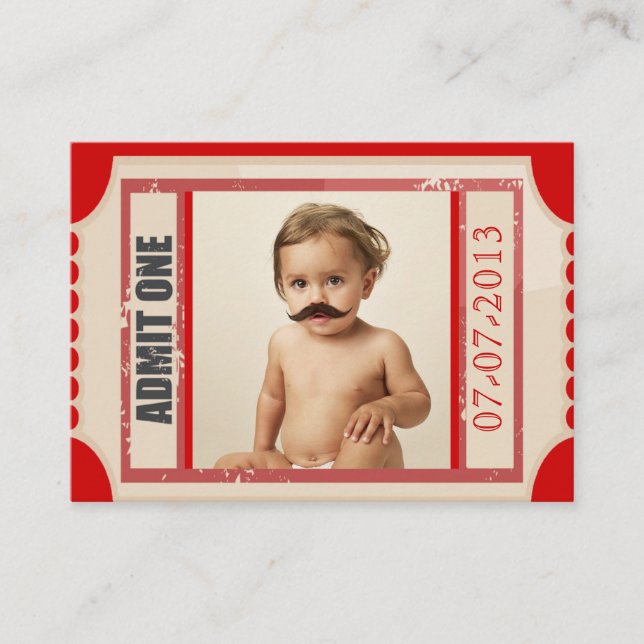 Billet Carnaval Anniversaire Invitation Carte Chub (Devant)