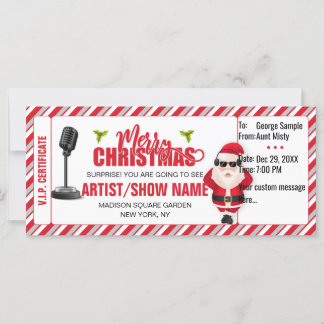 Billet concert Noël Père Noël, Carte cadeau/bon