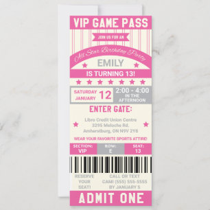 Billet d'anniversaire à thème sport Invitation d'a