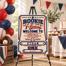 Billet de baseball au crochet pour 1er anniversair