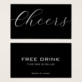 Billet de boisson Black White Corporate