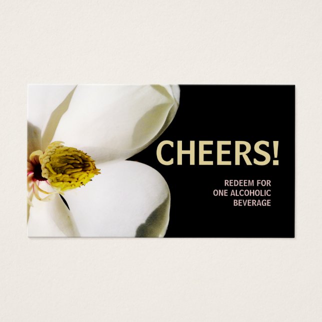 Billet de boisson Mariage Magnolia magnifique (Devant)