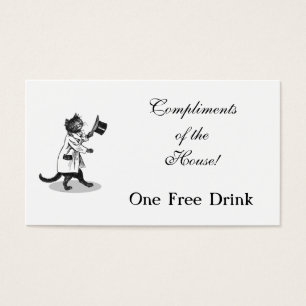Billet de boisson personnalisé Vintage Top Hat Cha
