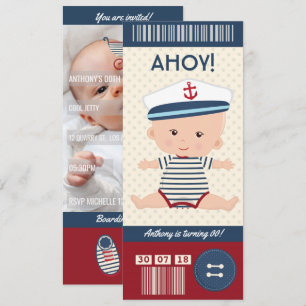 Billet de carte d'embarquement nautique pour l'ann