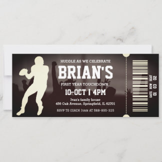 billet de football invitation