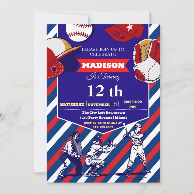 Billet de sport Anniversaire Fête Invitation (Devant)