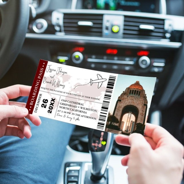 Billet d'embarquement pour la Bourgogne Faire-part (Créateur téléchargé)