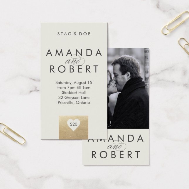 Billet Gold Heart & Doe, Crème (Bureau)