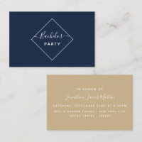 Billet Invitation Bachelor Party Diamond & Cream