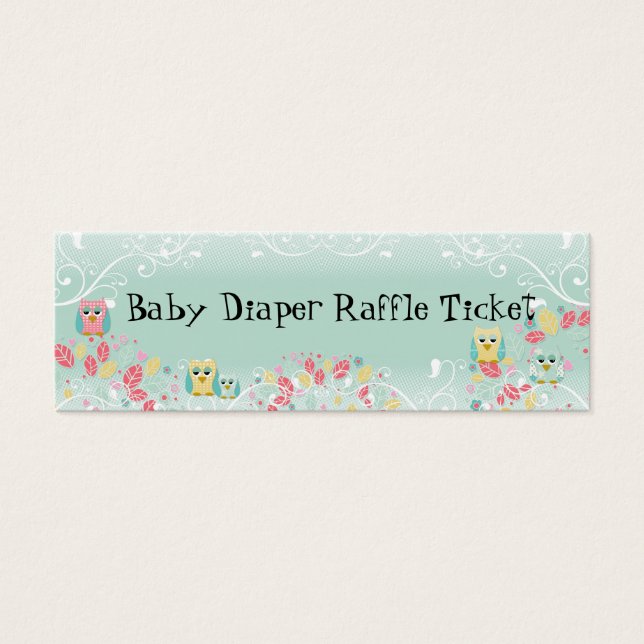 Billet jetable Whimsical Cute Swirl Owl Baby Diape (Devant)