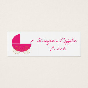 Billet rose mignon de tombola de couche-culotte de