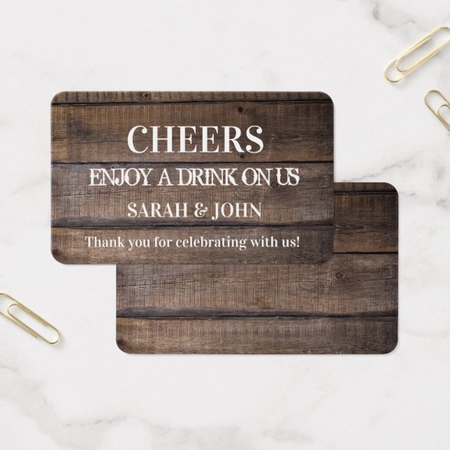 Billet simple Rustique Mariage à boire (Bureau)