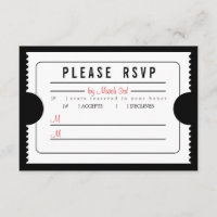 Billet vintage RSVP en noir