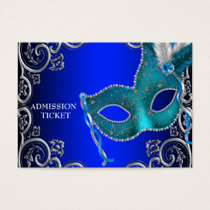 Billets d'admission à la soirée masquée bleu royal