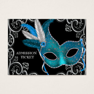 Billets d'admission à la soirée masquée bleu sarce