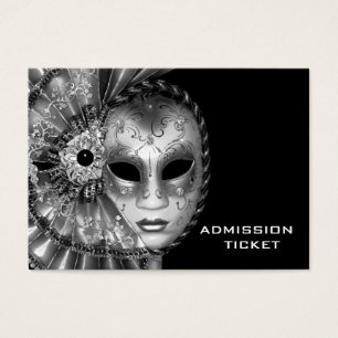Billets d'admission à la soirée masquée noir et bl