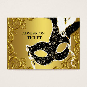 Billets d'admission à la soirée masquée Or Noir