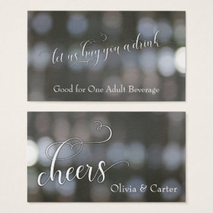 Billets de Boisson, Écriture Blanche sur Bokeh Neu