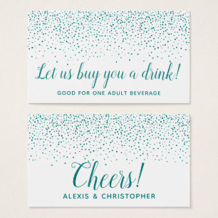 Billets de Boisson Mariage Paillettes Confettis Sa