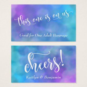 Billets de boisson pastel coloré Bokeh blanc Scrip