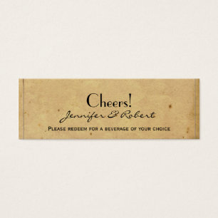 Billets de boisson pour Mariage vintage Quetzal Bi