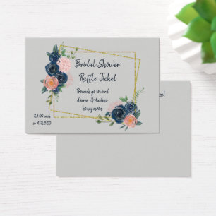 Billets de Fête des mariées bleu et rose Navy
