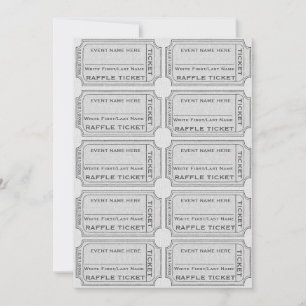 Billets de rousseur d'argent pour les invitations