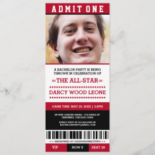 Billets de sport Invitations du Bachelor Party