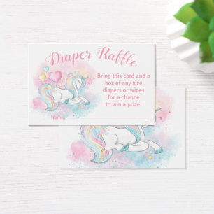Billets de tombola pour couches Pastel Licorne