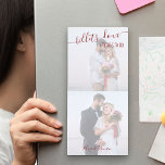 Billets-doux & Dings für maßgeschneidertes Hochzei Magnetischer Notizblock<br><div class="desc">Personalisieren Sie Ihre Post mit zwei romantischen Fotos und verließ Liebe Briefe und Nachrichten für Ihren Mann oder Ihre Ehefrau. Das Design wird mit dem Titel "billets-doux und Dinge zu tun" in eleganter handgeschriebener Schrift und whimsical Typografie geschrieben. Die Fotovorlage ist für Sie Set für Ihre Bilder und Sie können...</div>