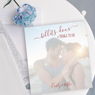 Billets Doux und Dinge zu tun Custom Square Foto Notizblock