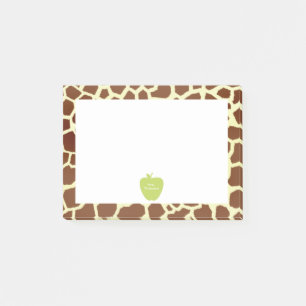 Billets Post-it® de l'enseignant de la girafe ver