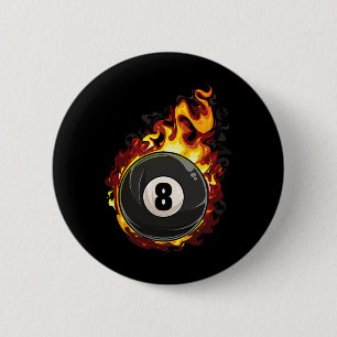 Billiard 8 Ball Player Pool Billiard Snooker Cue Button