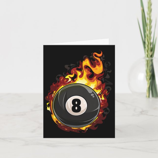 Billiard 8 Ball Player Pool Billiard Snooker Cue Karte (Vorderseite)