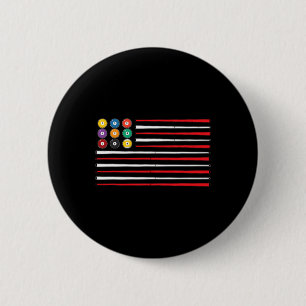 Billiard American Flag Cue Pool Billiard Player G Button