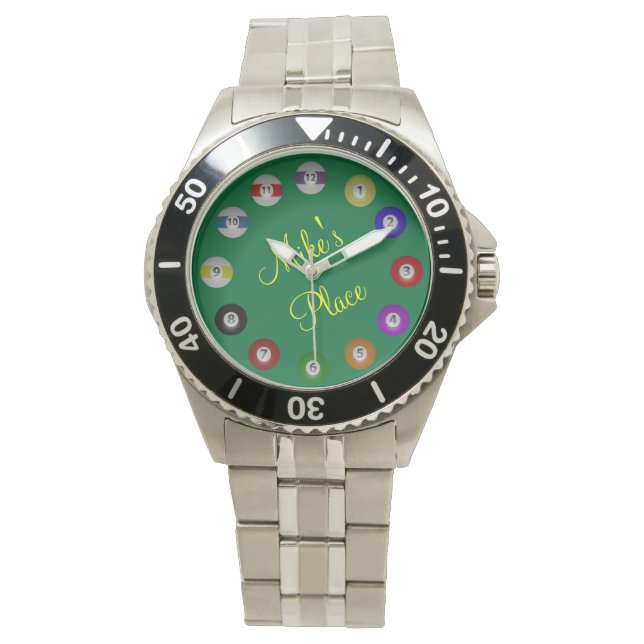 Billiard Ball nummeriert Armbanduhr (Vorderseite)