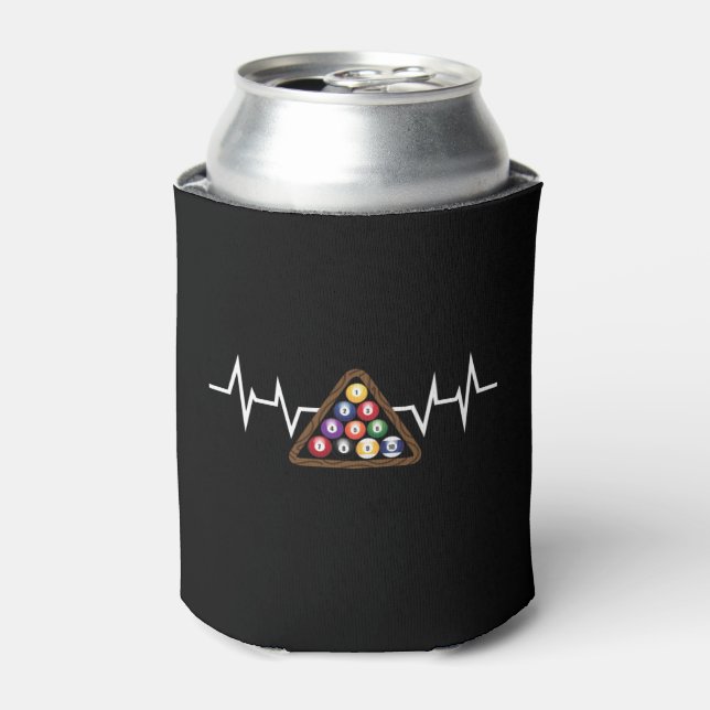 Billiard Ball Rack Heartbeat Dosenkühler (Kanne Vorderseite)
