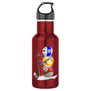 Billiard Ball Snowman Trinkflasche