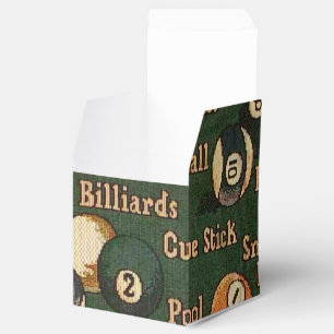 Billiard Balls Background Cube Favor Box Geschenkschachtel