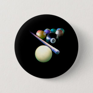 Billiard Balls Cue Snooker Pool Player Button