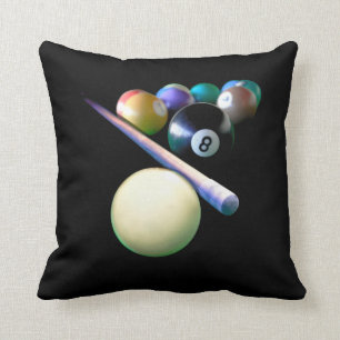 Billiard Balls Cue Snooker Pool Player Kissen