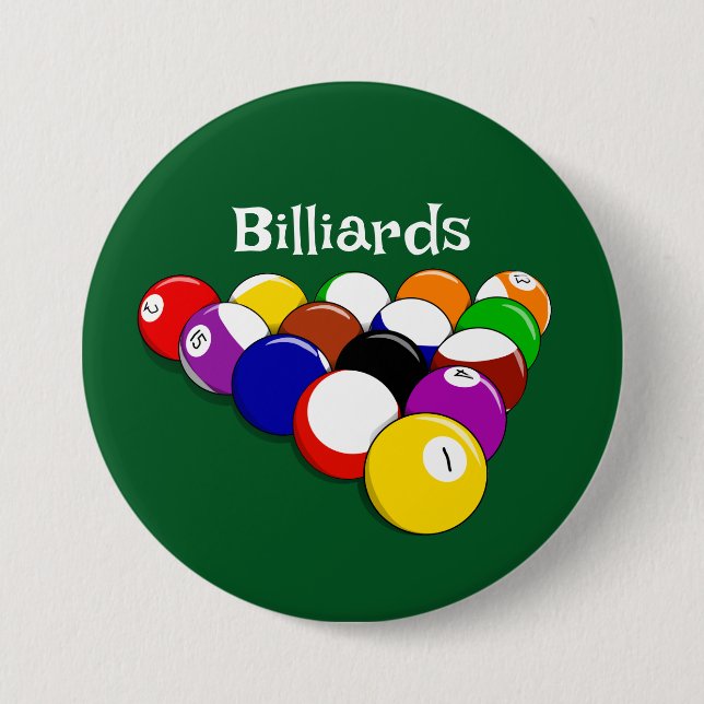 Billiard Balls Design Button (Vorderseite)