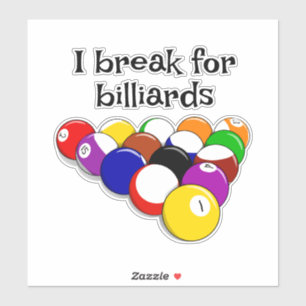 Billiard Balls Design Custom Vinyl Sticker