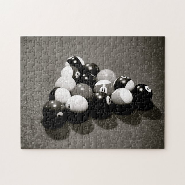 Billiard Balls Man Cave Pool Table (Horizontal)