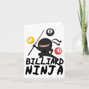Billiard Billiard Ninja Pool Player 8 Funny Karte