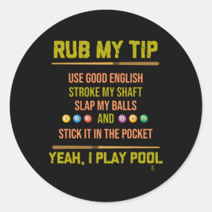 Billiard Billiard Sportspende Billiard Runder Aufkleber