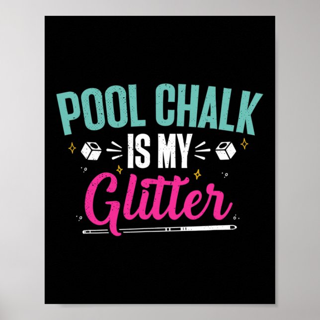 Billiard Chalk Funny Pool Shooter Master Billiard Poster (Vorne)