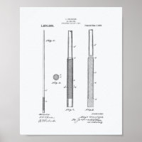 Billiard Cue 1919 Patentart - Weißbuch