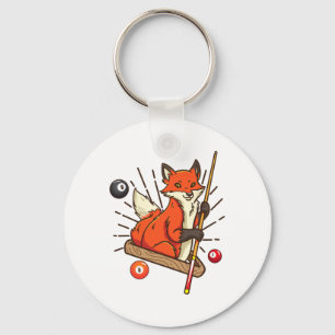 Billiard Fox Hustler Pool Shirts Girls Snooker Gif Schlüsselanhänger