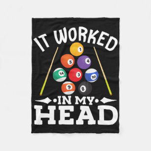 Billiard hat in meinem Kopf Pool Billiards Playe f Fleecedecke